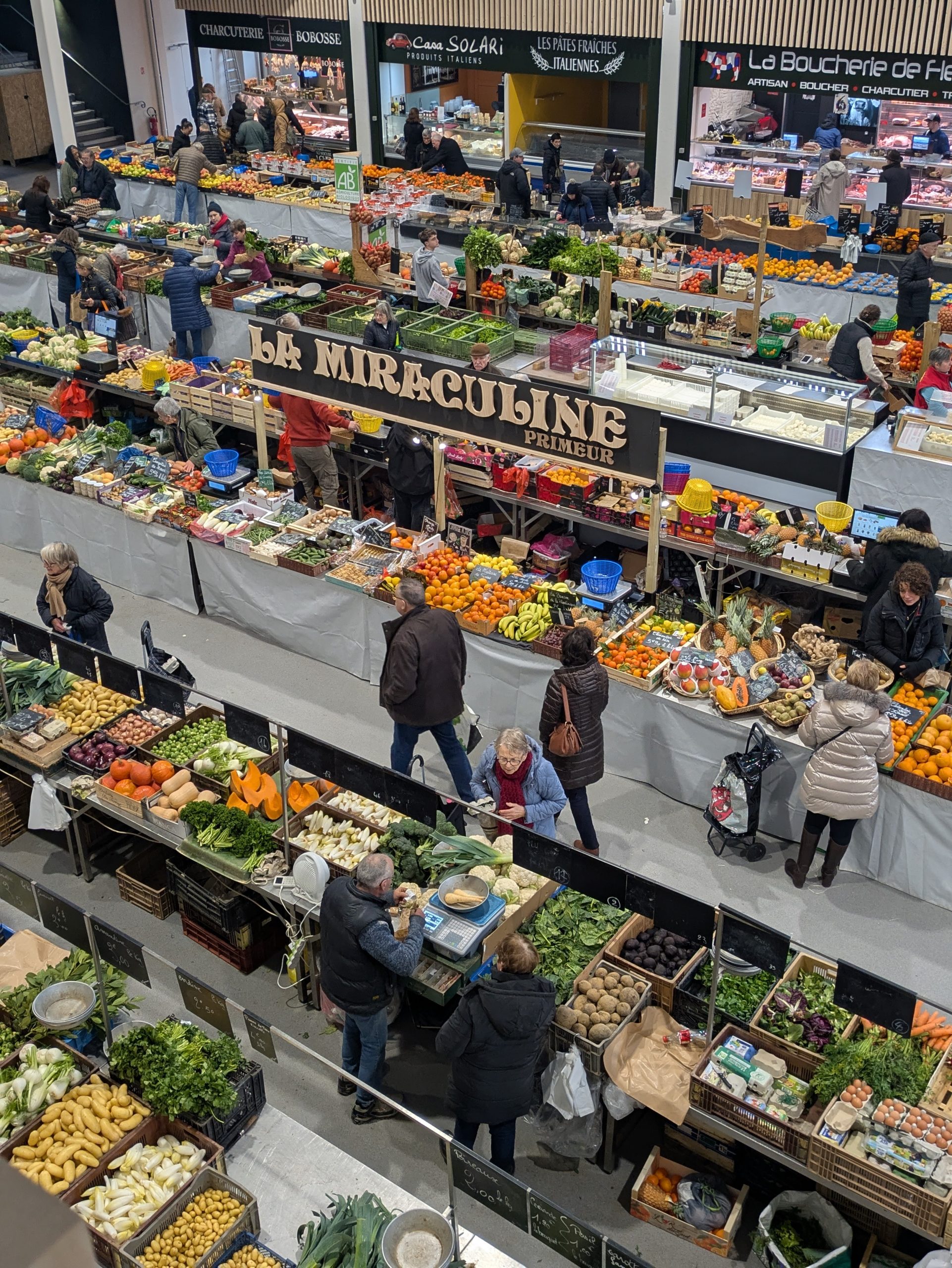 Villefranche covered market during the Gourmet Beaujolais tour